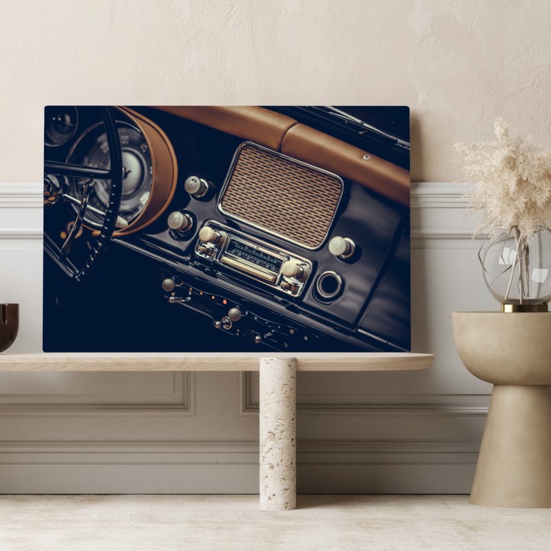 Obraz na płótnie zabytkowa deska rozdzielcza samochodu