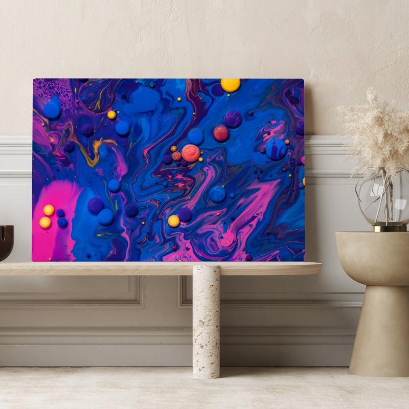 Obraz na płótnie żywe kosmiczne wiry farby – Wallissimo® Obraz na płótnie żywe kosmiczne wiry farby – Wallissimo®