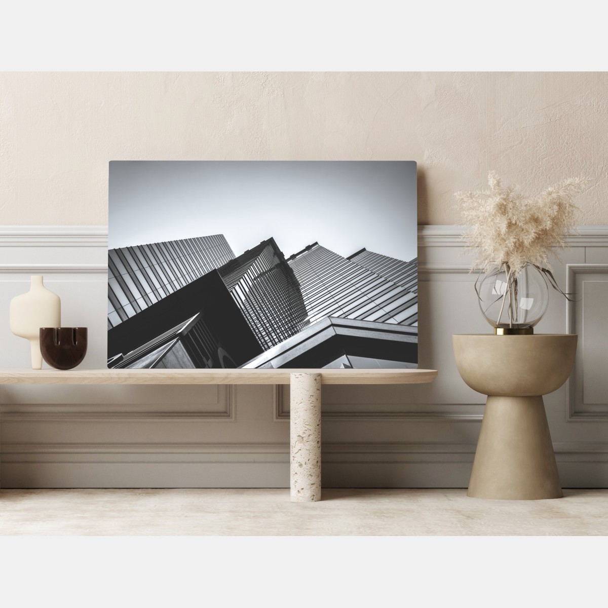 Obraz na płótnie Hongkong budynek komercyjny z bliska – Wallissimo® Obraz na płótnie Hongkong budynek komercyjny z bliska – Wallissimo®