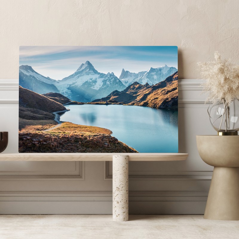 Obraz na płótnie wschód słońca nad Bachalpsee, Alpy Szwajcarskie – Wallissimo® Obraz na płótnie wschód słońca nad Bachalpsee, Alpy Szwajcarskie – Wallissimo®