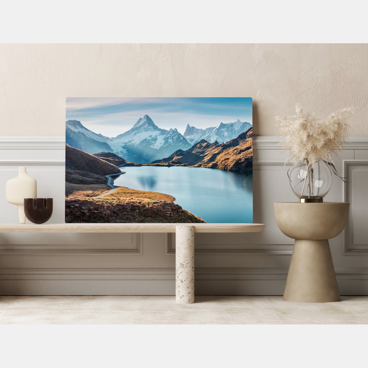 Obraz na płótnie wschód słońca nad Bachalpsee, Alpy Szwajcarskie – Wallissimo® Obraz na płótnie wschód słońca nad Bachalpsee, Alpy Szwajcarskie – Wallissimo®