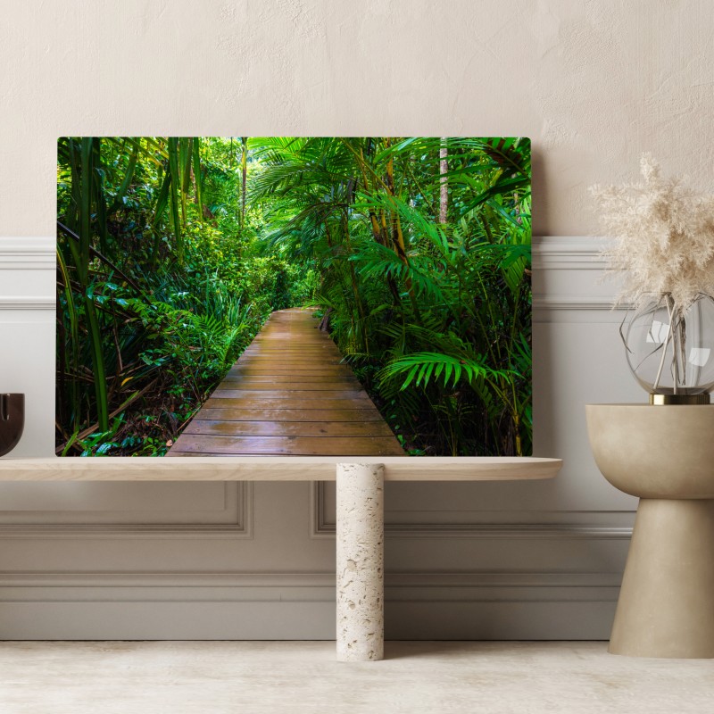 Obraz na płótnie mangrowa kładka w bujnej zielonej dżungli – Wallissimo® Obraz na płótnie mangrowa kładka w bujnej zielonej dżungli – Wallissimo®