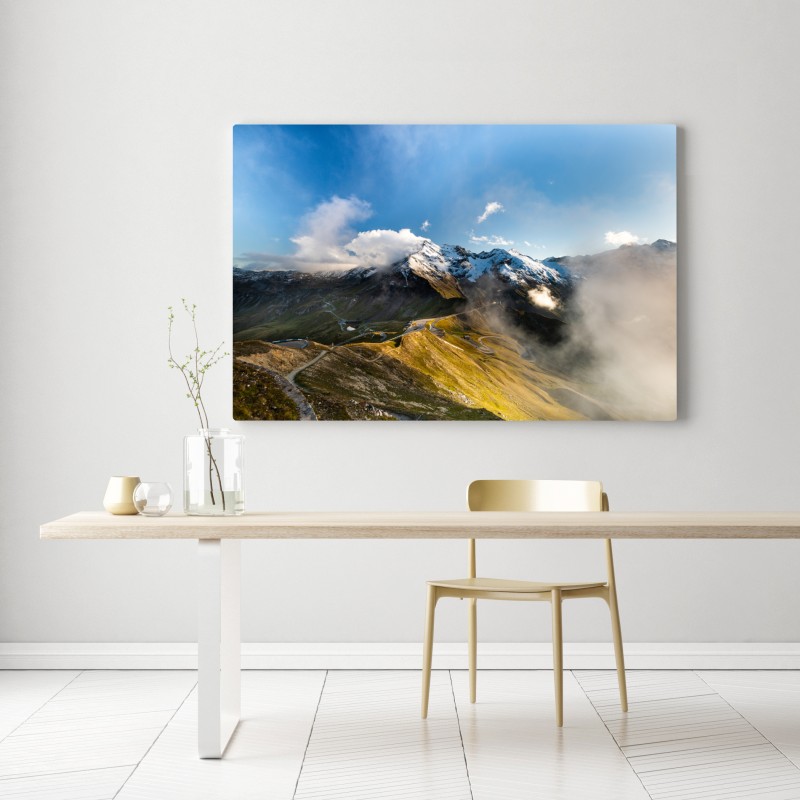 Obraz na płótnie Grossglockner panorama drogi w Alpach – Wallissimo® Obraz na płótnie Grossglockner panorama drogi w Alpach – Wallissimo®