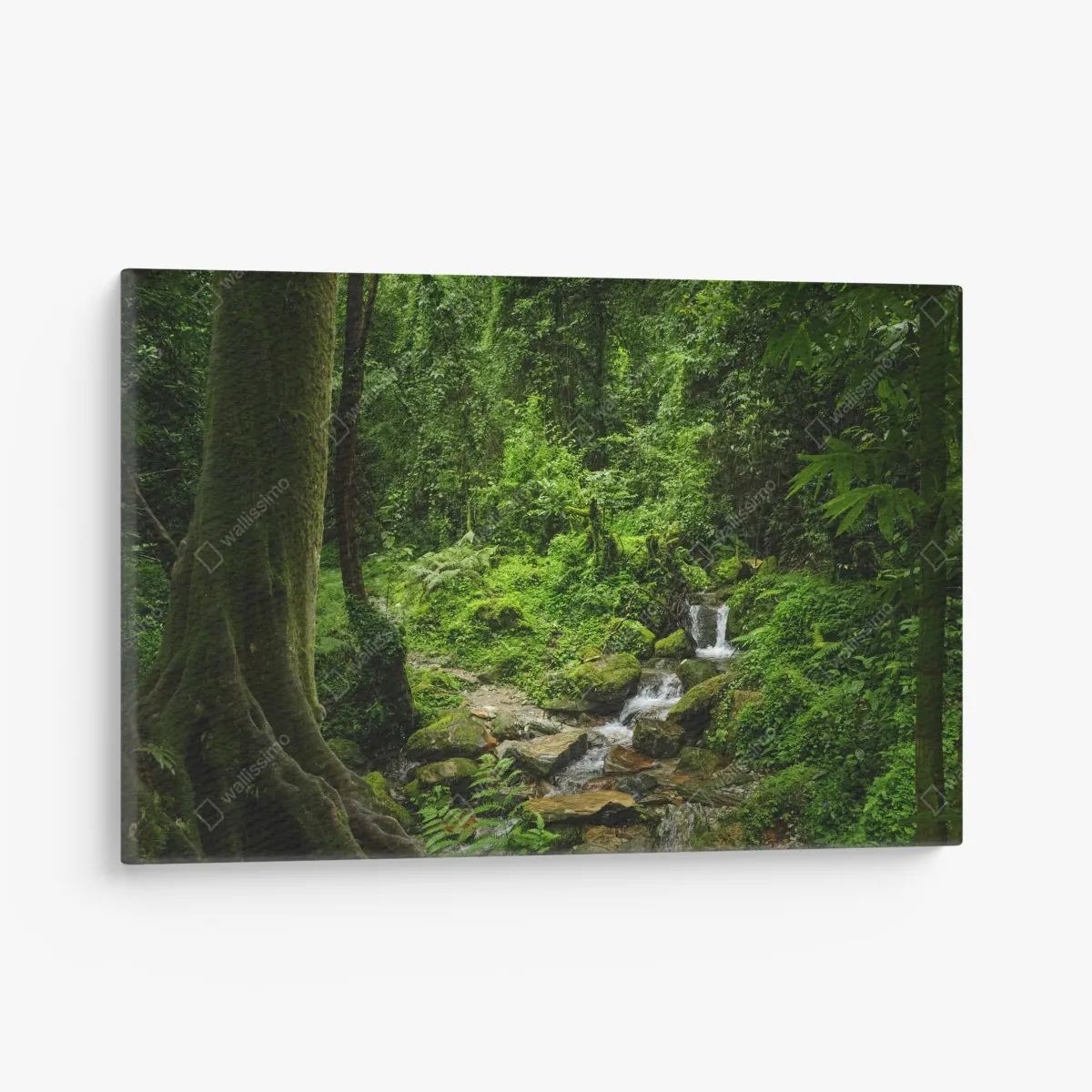 Obraz na płótnie bujny zielony leśny wodospad – Wallissimo® Obraz na płótnie bujny zielony leśny wodospad – Wallissimo®