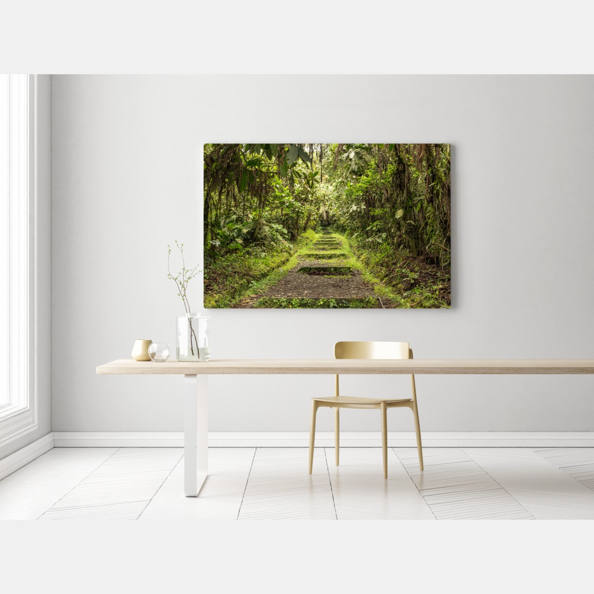 Obraz na płótnie ścieżka przez bujną dżunglę – Wallissimo® Obraz na płótnie ścieżka przez bujną dżunglę – Wallissimo®