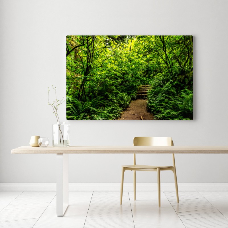 Obraz na płótnie bujna leśna ścieżka – Wallissimo® Obraz na płótnie bujna leśna ścieżka – Wallissimo®