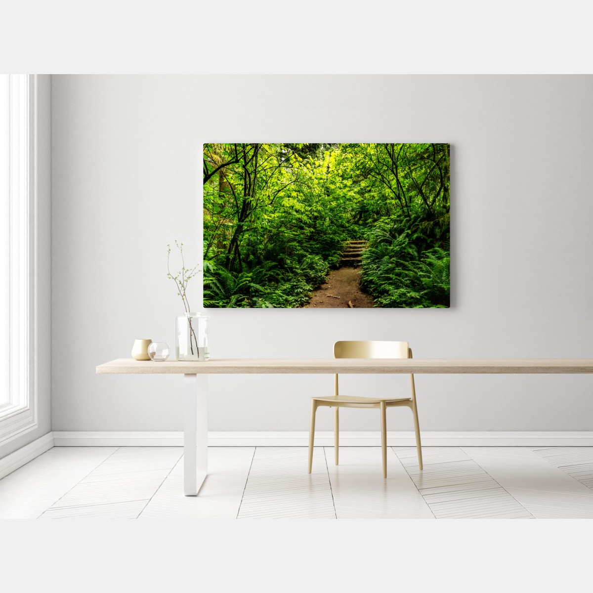 Obraz na płótnie bujna leśna ścieżka – Wallissimo® Obraz na płótnie bujna leśna ścieżka – Wallissimo®