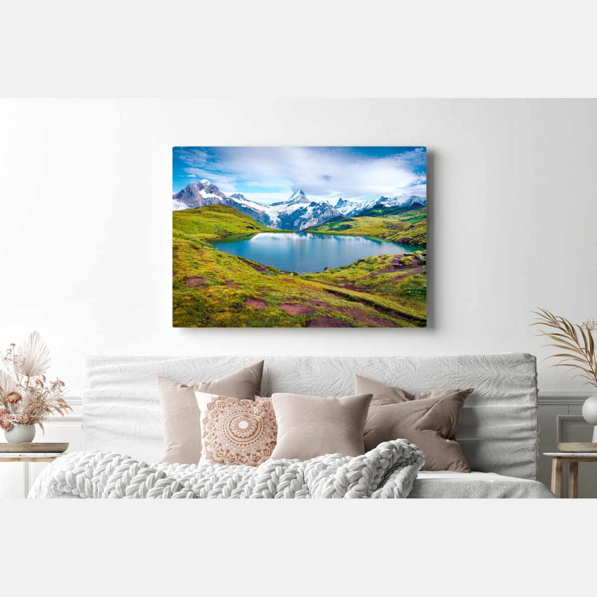 Obraz na płótnie spokojny poranek nad Bachalpsee, Szwajcaria – Wallissimo® Obraz na płótnie spokojny poranek nad Bachalpsee, Szwajcaria – Wallissimo®