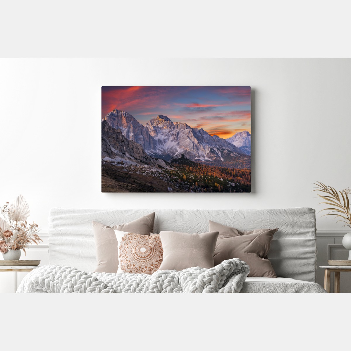 Obraz na płótnie majestatyczny jesienny zachód w górach – Wallissimo® Obraz na płótnie majestatyczny jesienny zachód w górach – Wallissimo®