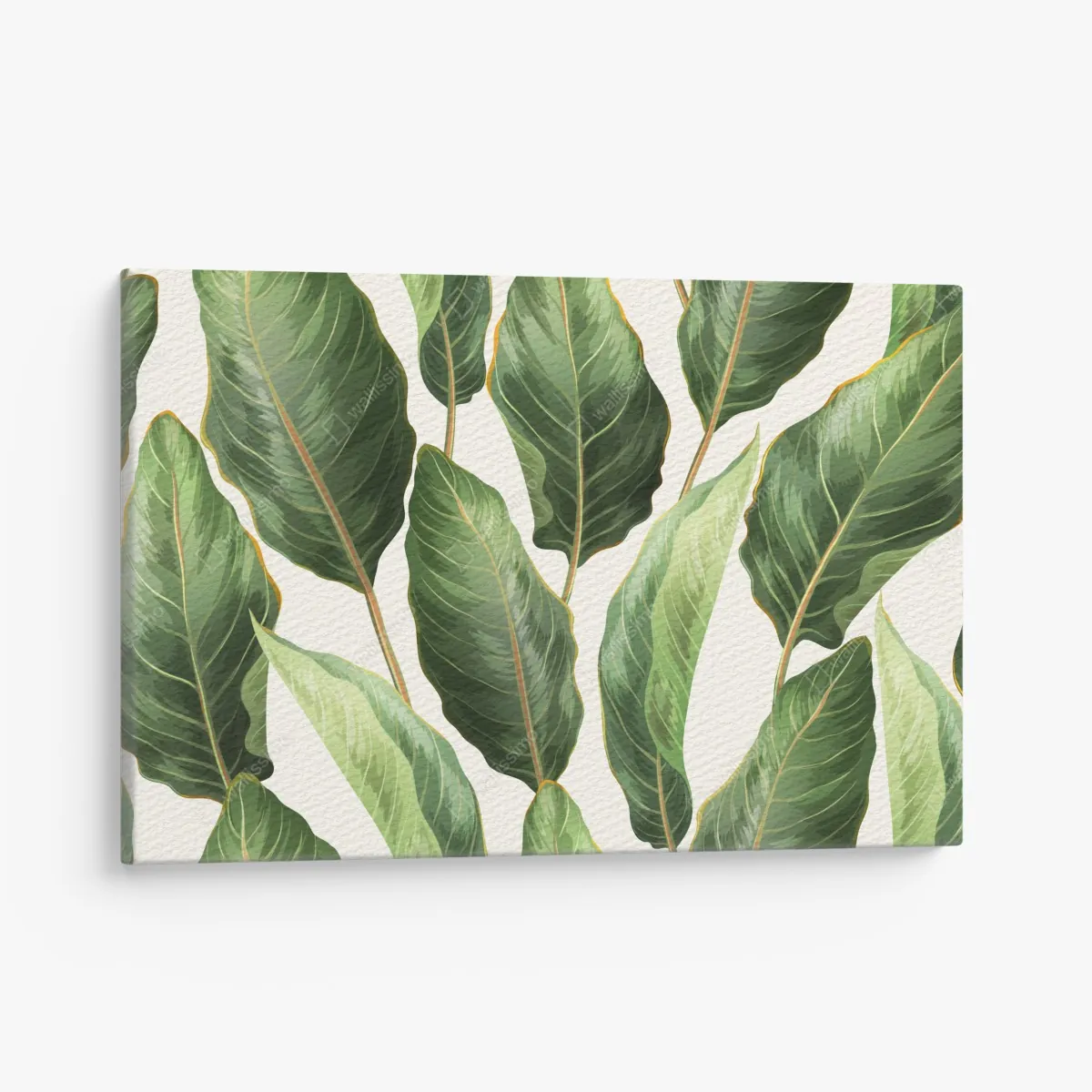 Obraz na płótnie tropikalny wzór z liśćmi bananowca – Wallissimo® Obraz na płótnie tropikalny wzór z liśćmi bananowca – Wallissimo®