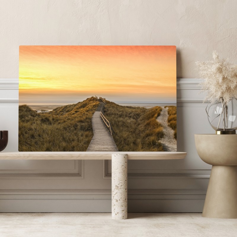 Obraz na płótnie zachód słońca nad plażą Amrum – Wallissimo® Obraz na płótnie zachód słońca nad plażą Amrum – Wallissimo®