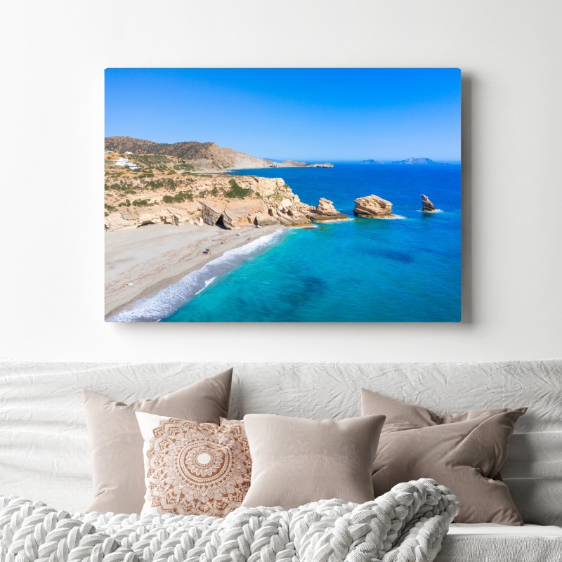 Obraz na płótnie turkusowa nadmorska oaza – Wallissimo® Obraz na płótnie turkusowa nadmorska oaza – Wallissimo®