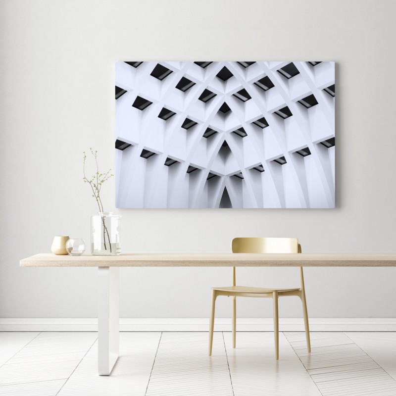 Obraz na płótnie geometryczny łukowy sufit – Wallissimo® Obraz na płótnie geometryczny łukowy sufit – Wallissimo®