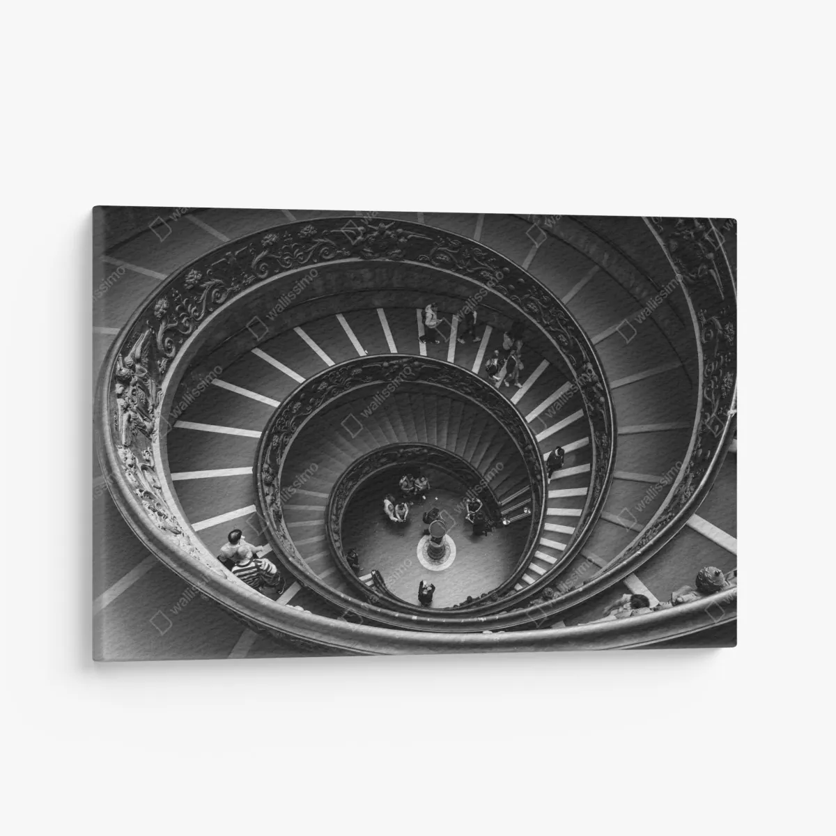 Obraz na płótnie dramtyczne spiralne schody w monochromii – Wallissimo® Obraz na płótnie dramtyczne spiralne schody w monochromii – Wallissimo®