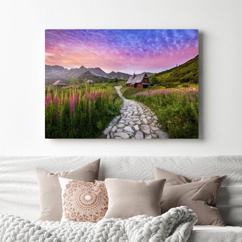 Obraz na płótnie wschód słońca nad Hala Gasienicowa – Wallissimo® Obraz na płótnie wschód słońca nad Hala Gasienicowa – Wallissimo®