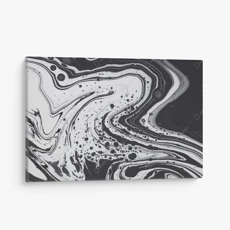 Obraz na płótnie czarno-biała marmurowa abstrakcja