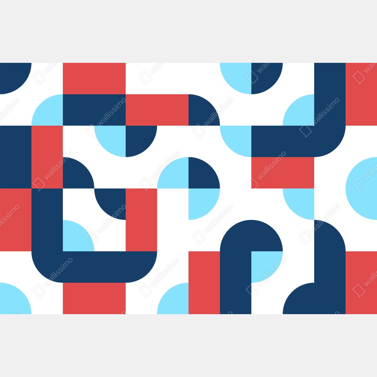 Obraz na płótnie odważny geometryczny wzór w granacie i koralu – Wallissimo® Obraz na płótnie odważny geometryczny wzór w granacie i koralu – Wallissimo®