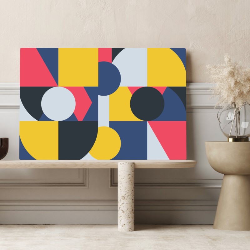 Obraz na płótnie żywa geometryczna kompozycja – Wallissimo® Obraz na płótnie żywa geometryczna kompozycja – Wallissimo®