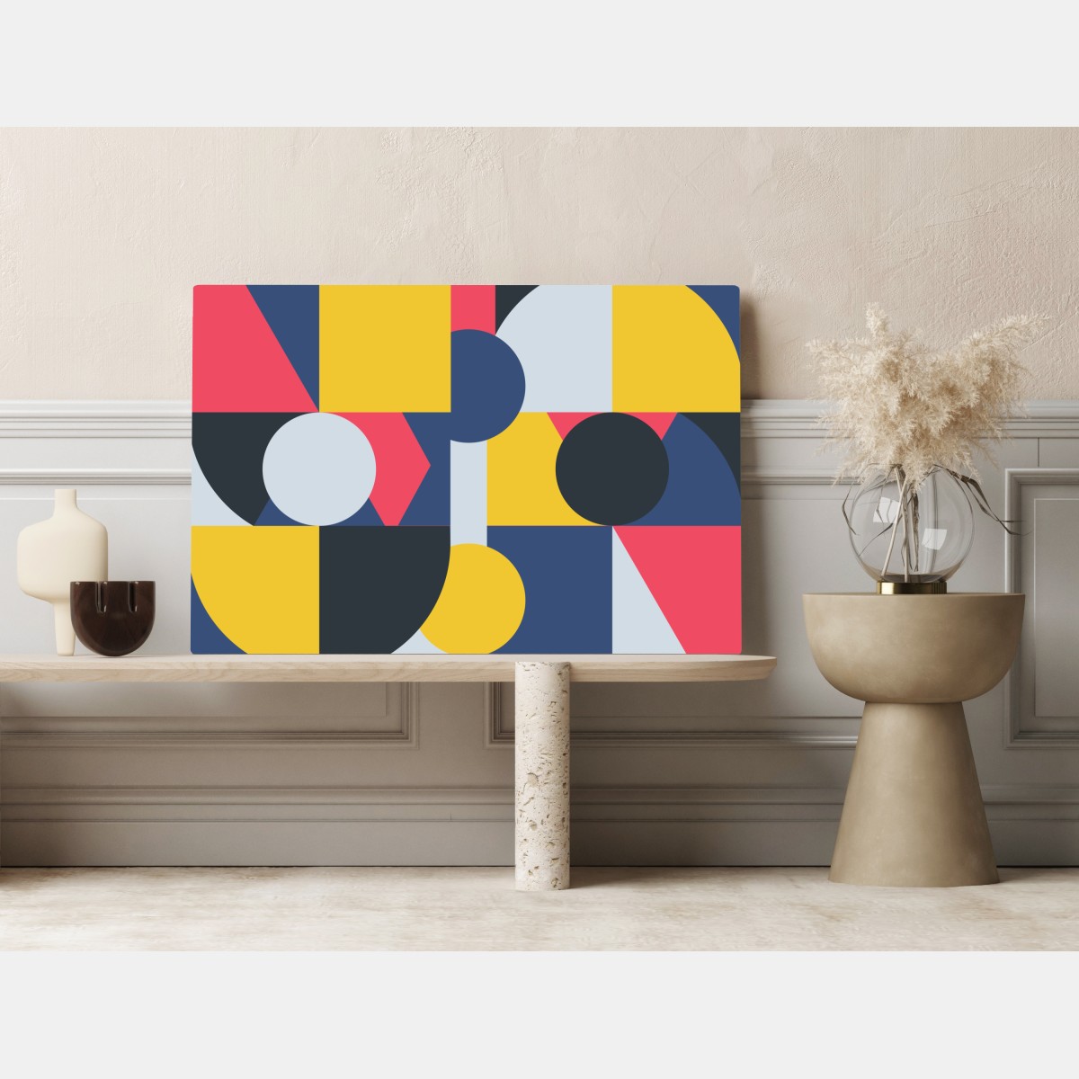 Obraz na płótnie żywa geometryczna kompozycja – Wallissimo® Obraz na płótnie żywa geometryczna kompozycja – Wallissimo®