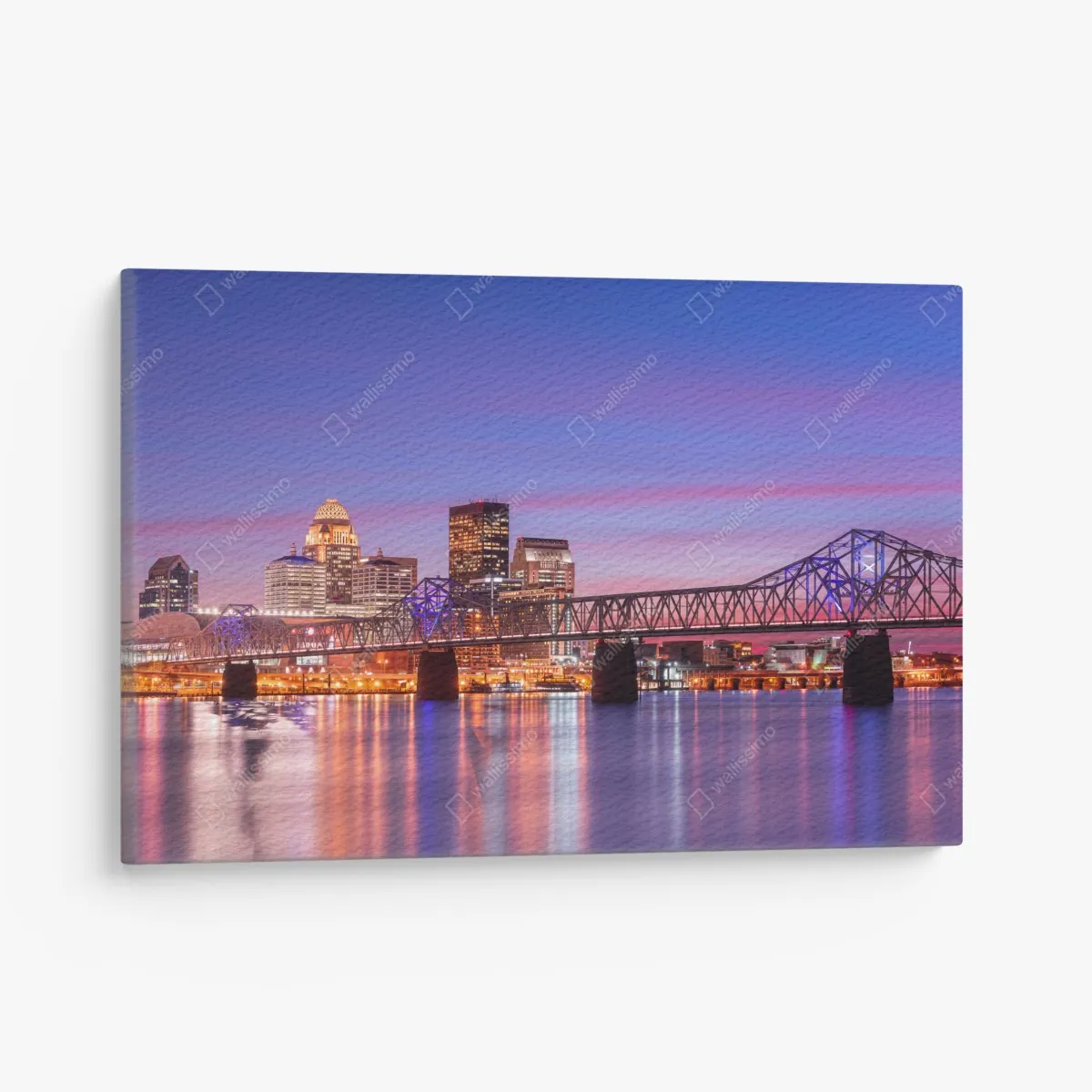 Obraz na płótnie Louisville panorama miasta o zmierzchu – Wallissimo® Obraz na płótnie Louisville panorama miasta o zmierzchu – Wallissimo®