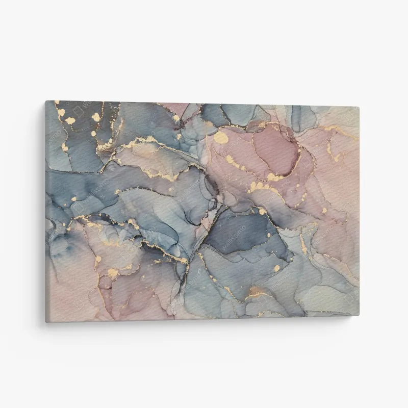 Obraz na płótnie złote liście na czarnym tle – Wallissimo®