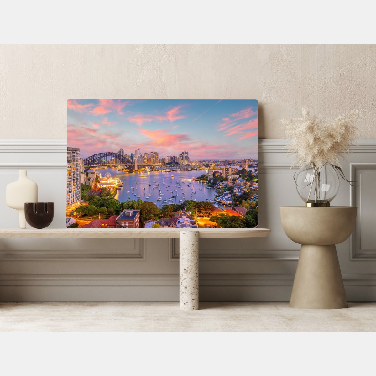 Obraz na płótnie zachód słońca nad Sydney – Wallissimo® Obraz na płótnie zachód słońca nad Sydney – Wallissimo®