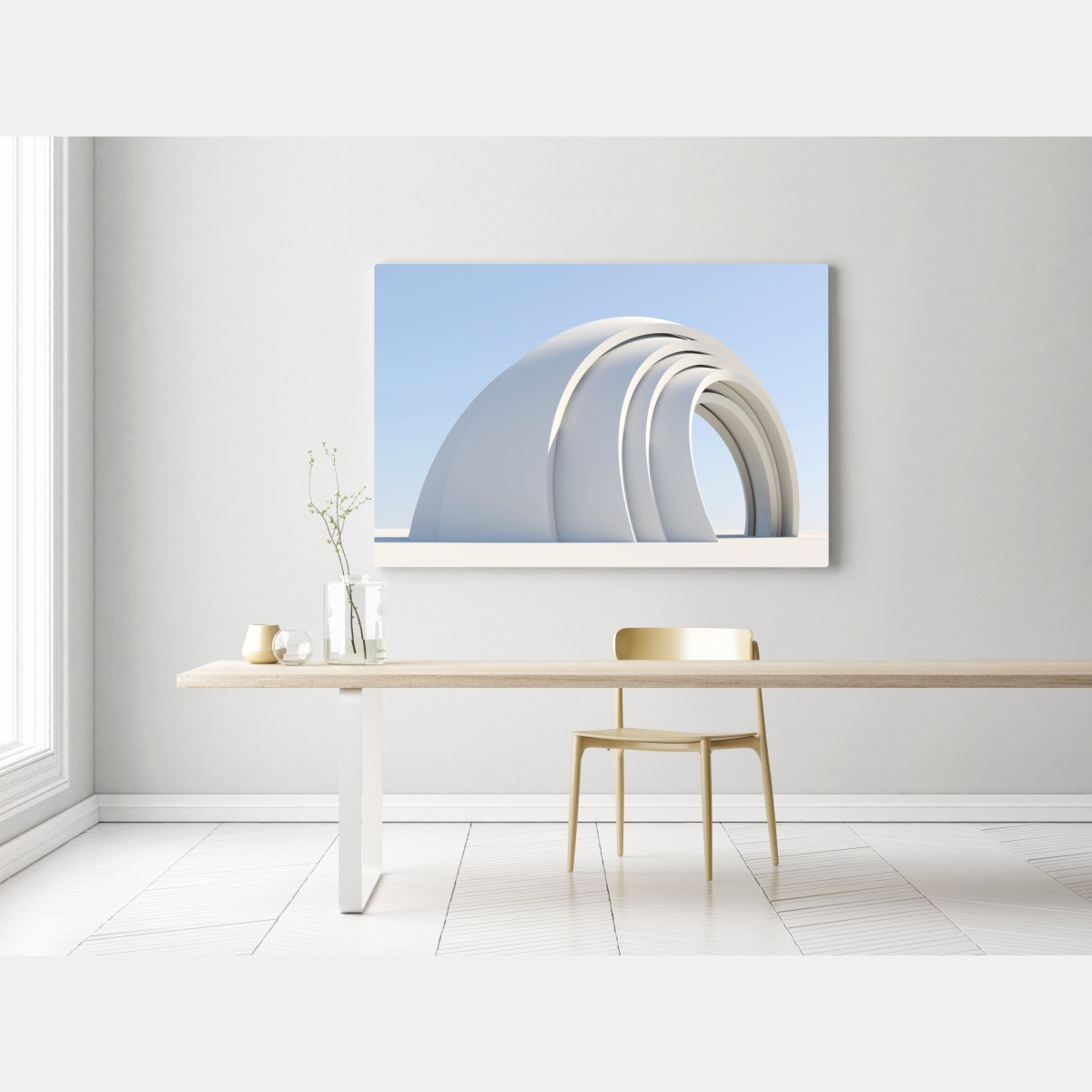 Obraz na płótnie minimalistyczna rzeźba łuku – Wallissimo® Obraz na płótnie minimalistyczna rzeźba łuku – Wallissimo®