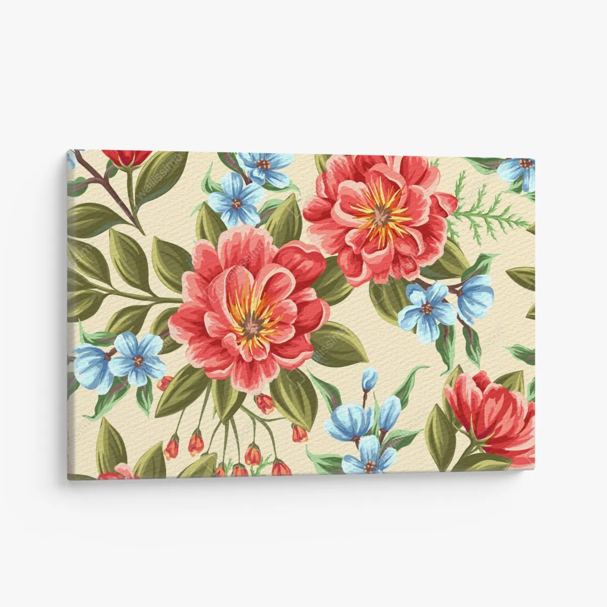 Obraz na płótnie intensywny akwarelowy wzór kwiatowy – Wallissimo® Obraz na płótnie intensywny akwarelowy wzór kwiatowy – Wallissimo®