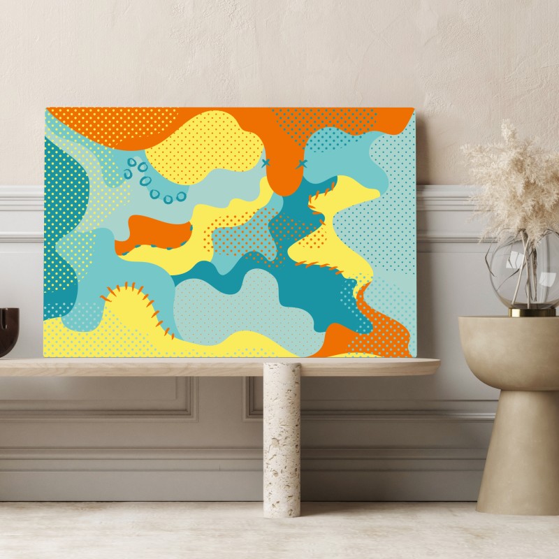 Obraz na płótnie żywy abstrakcyjny motyw pop-art – Wallissimo® Obraz na płótnie żywy abstrakcyjny motyw pop-art – Wallissimo®