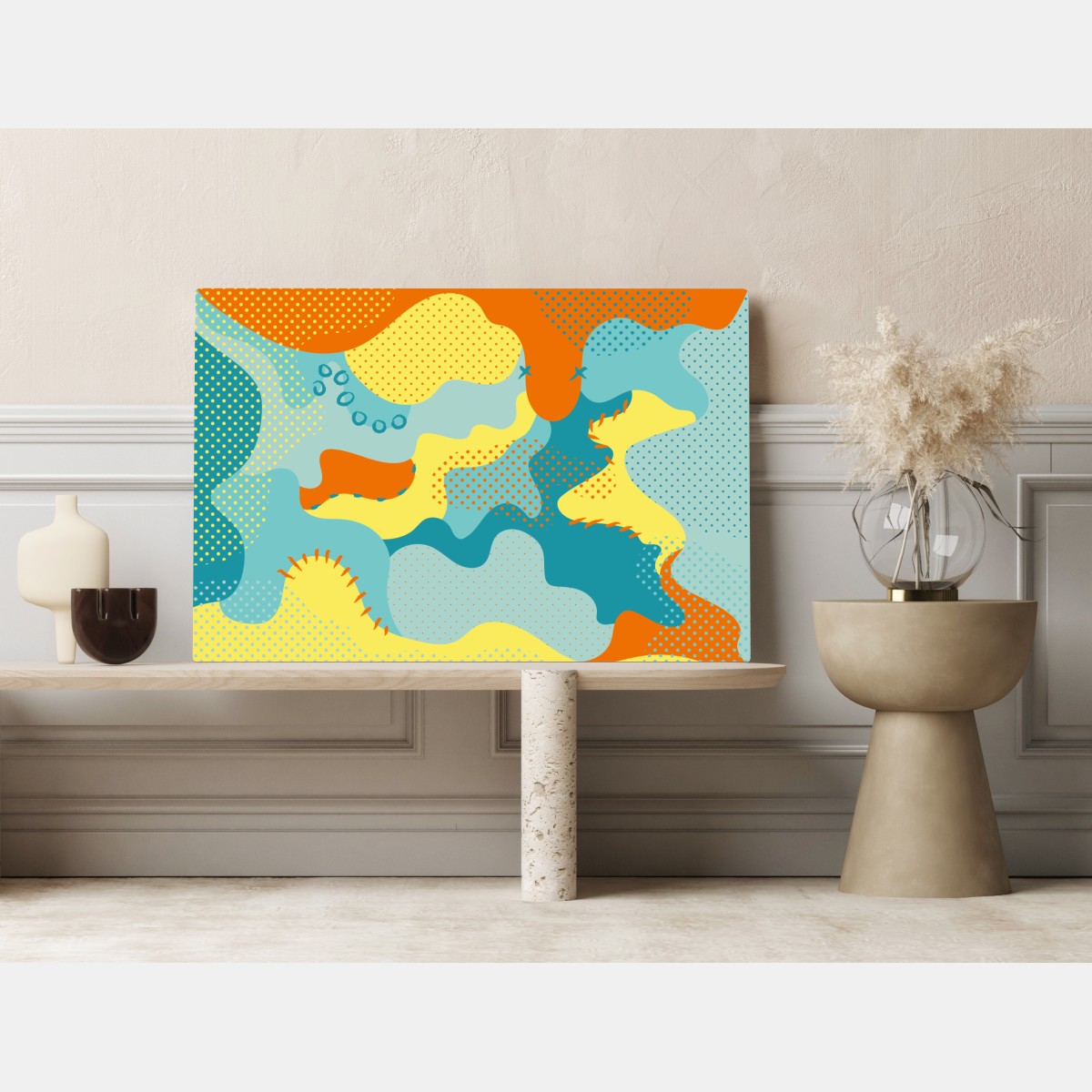 Obraz na płótnie żywy abstrakcyjny motyw pop-art – Wallissimo® Obraz na płótnie żywy abstrakcyjny motyw pop-art – Wallissimo®