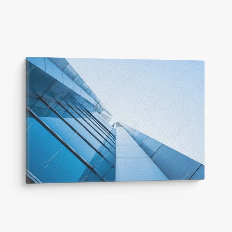 Obraz na płótnie nowoczesna niebieska szklana elewacja