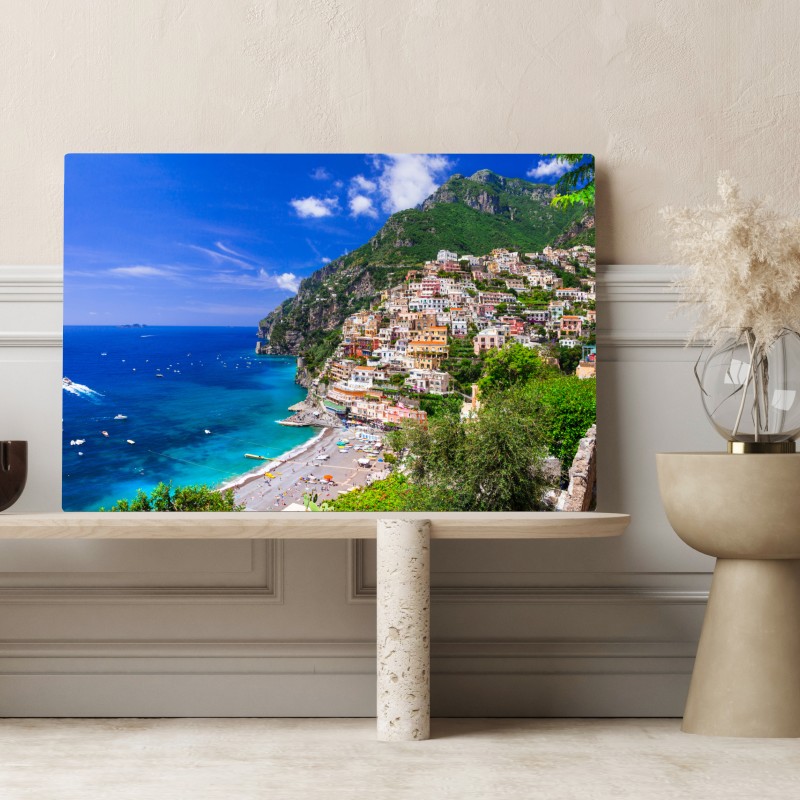 Obraz na płótnie słoneczna panorama Positano na Wybrzeżu Amalfi – Wallissimo® Obraz na płótnie słoneczna panorama Positano na Wybrzeżu Amalfi – Wallissimo®