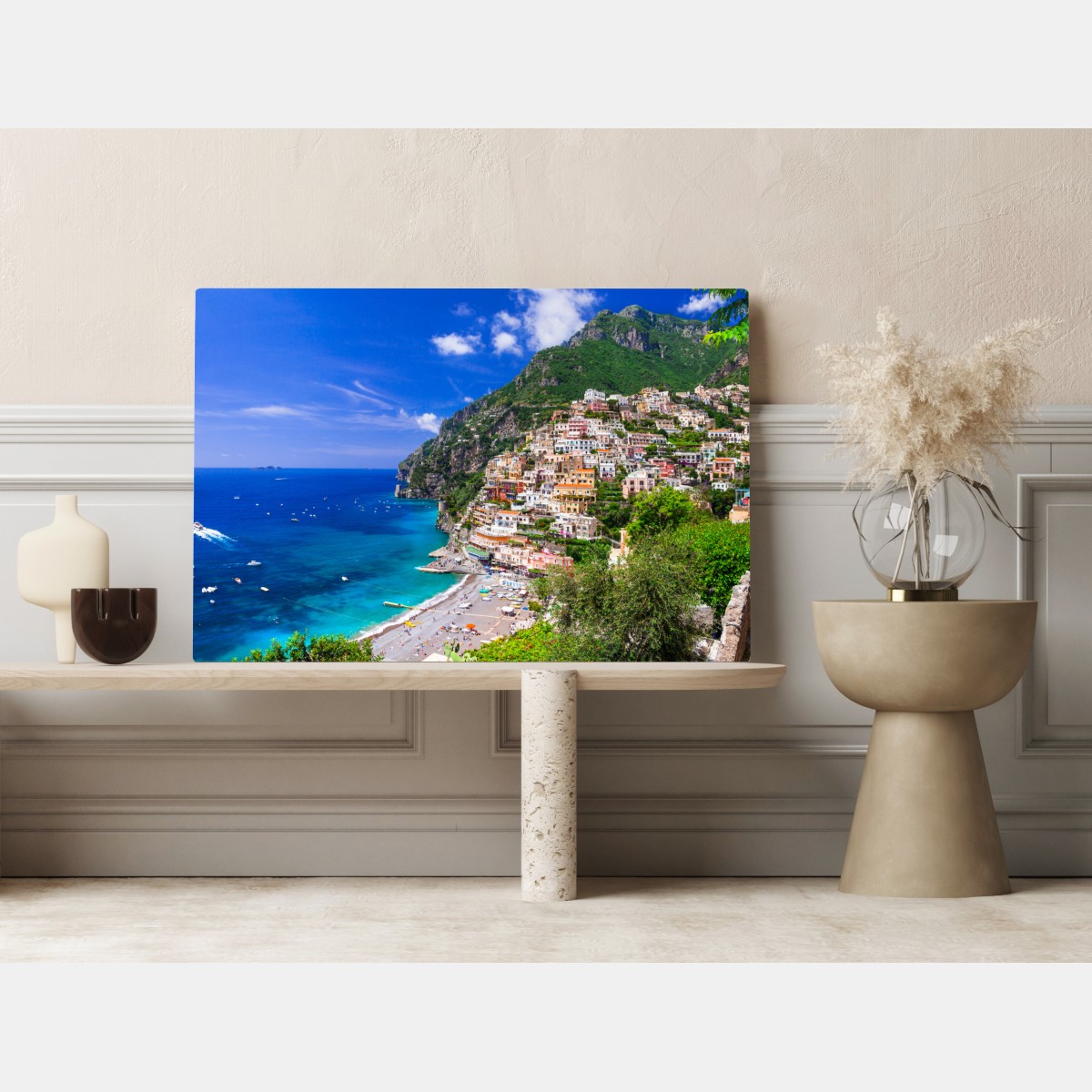 Obraz na płótnie słoneczna panorama Positano na Wybrzeżu Amalfi – Wallissimo® Obraz na płótnie słoneczna panorama Positano na Wybrzeżu Amalfi – Wallissimo®