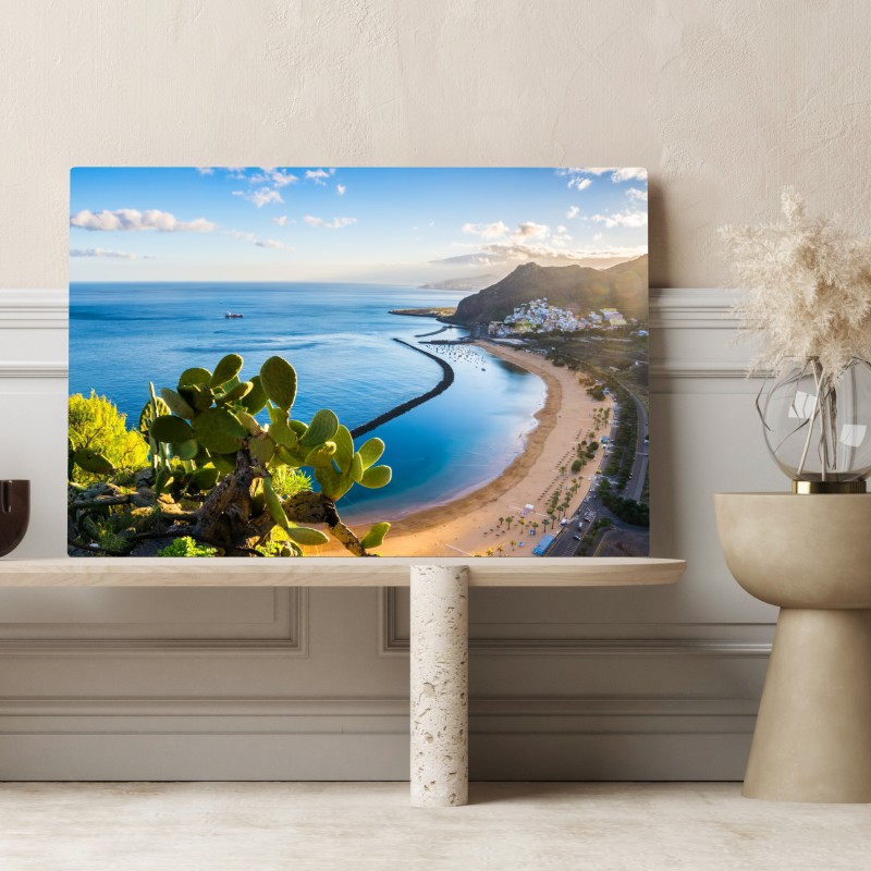 Obraz na płótnie słoneczna plaża Las Teresitas panorama – Wallissimo® Obraz na płótnie słoneczna plaża Las Teresitas panorama – Wallissimo®