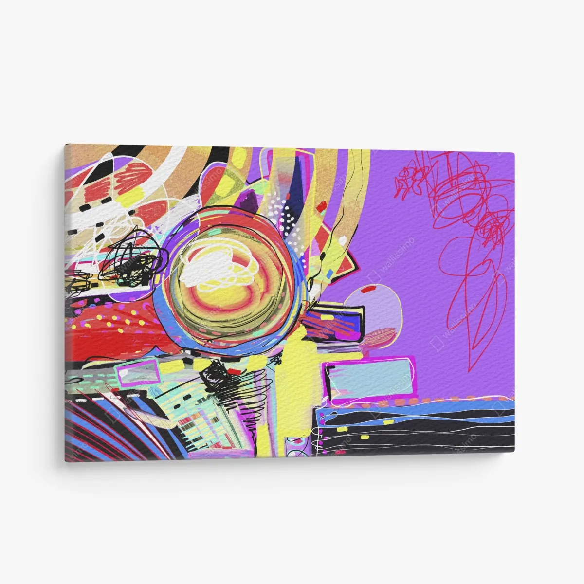 Obraz na płótnie żywa fioletowa kompozycja abstrakcyjna – Wallissimo® Obraz na płótnie żywa fioletowa kompozycja abstrakcyjna – Wallissimo®