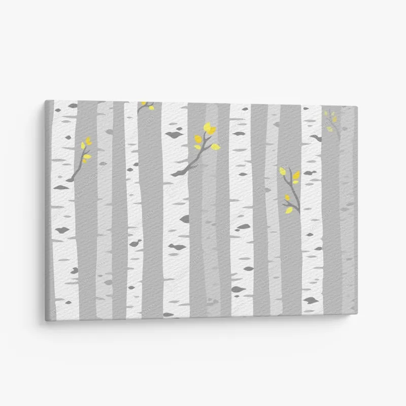 Obraz na płótnie skandynawski las brzóz