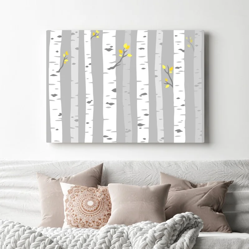 Obraz na płótnie skandynawski las brzóz – Wallissimo® Obraz na płótnie skandynawski las brzóz – Wallissimo®