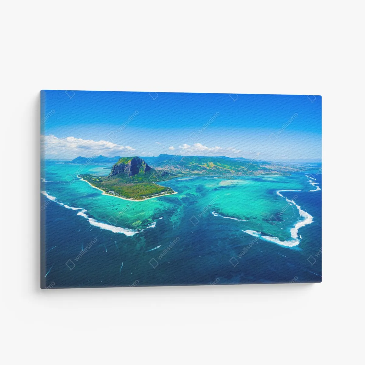 Obraz na płótnie panorama Le Morne nad laguną Mauritiusa – Wallissimo® Obraz na płótnie panorama Le Morne nad laguną Mauritiusa – Wallissimo®