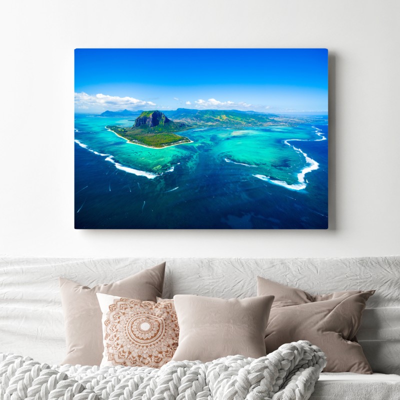 Obraz na płótnie panorama Le Morne nad laguną Mauritiusa – Wallissimo® Obraz na płótnie panorama Le Morne nad laguną Mauritiusa – Wallissimo®