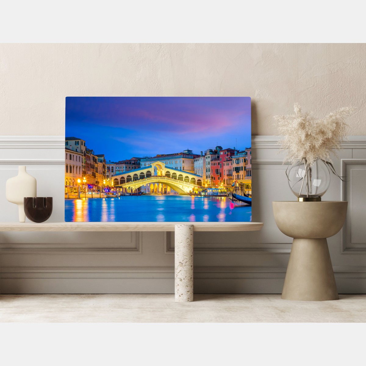 Obraz na płótnie most Rialto o zmierzchu, Wenecja – Wallissimo® Obraz na płótnie most Rialto o zmierzchu, Wenecja – Wallissimo®