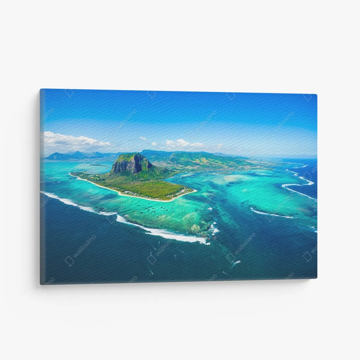 Obraz na płótnie Le Morne turkusowa laguna panorama – Wallissimo® Obraz na płótnie Le Morne turkusowa laguna panorama – Wallissimo®