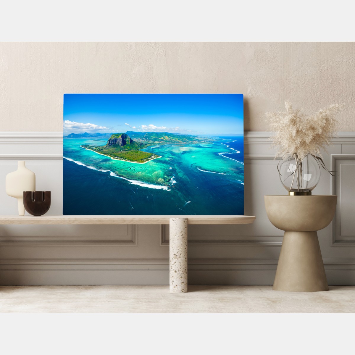 Obraz na płótnie Le Morne turkusowa laguna panorama – Wallissimo® Obraz na płótnie Le Morne turkusowa laguna panorama – Wallissimo®