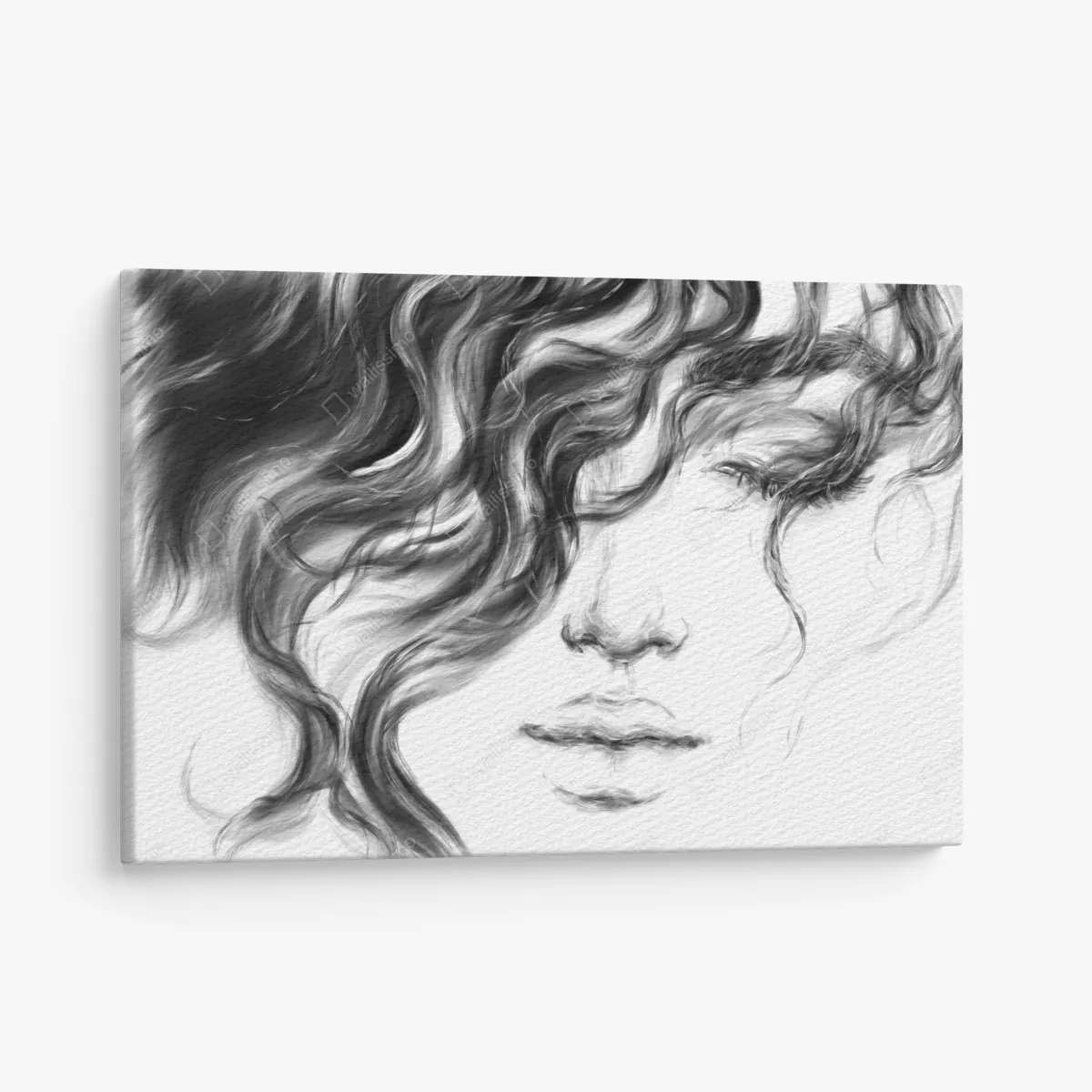 Obraz na płótnie eteryczny monochromatyczny portret – Wallissimo® Obraz na płótnie eteryczny monochromatyczny portret – Wallissimo®