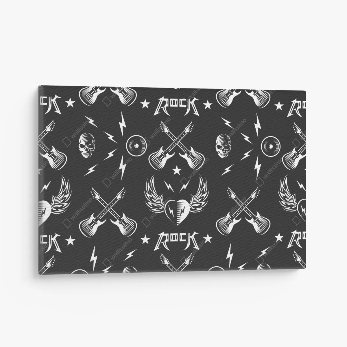 Obraz na płótnie bezszwowy wzór rockowych ikon – Wallissimo® Obraz na płótnie bezszwowy wzór rockowych ikon – Wallissimo®