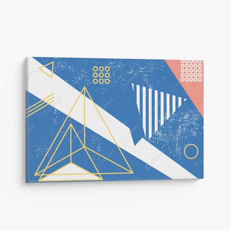 Obraz na płótnie geometryczna abstrakcja w odcieniach niebieskiego