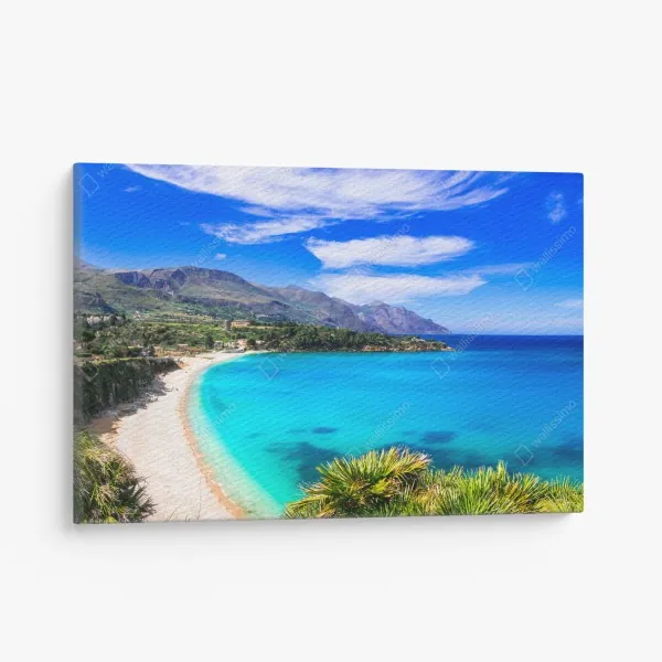 Obraz na płótnie mglisty las iglasty panorama – Wallissimo®