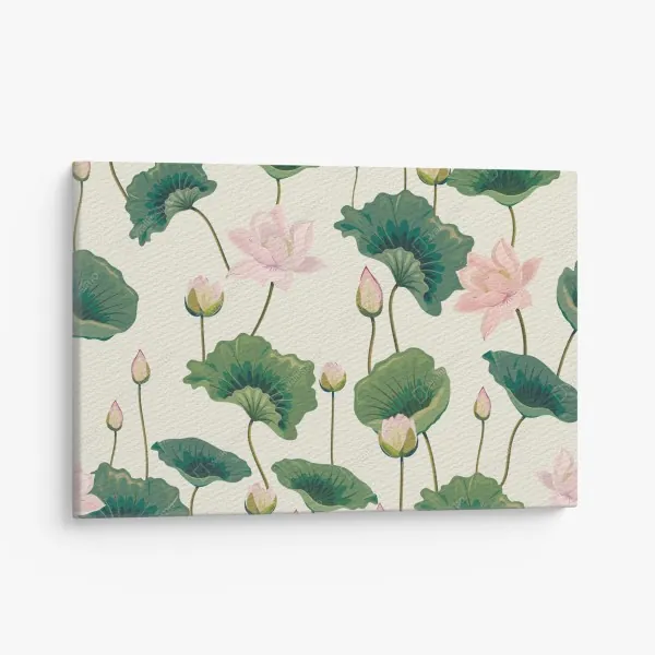 Obraz na płótnie spokojny botaniczny wzór lotosu