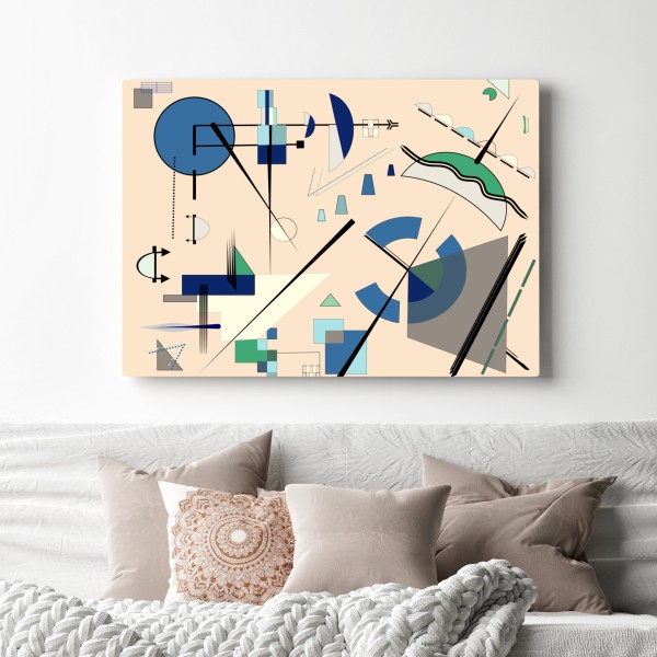 Obraz na płótnie geometryczna kompozycja w pastelach – Wallissimo® Obraz na płótnie geometryczna kompozycja w pastelach – Wallissimo®