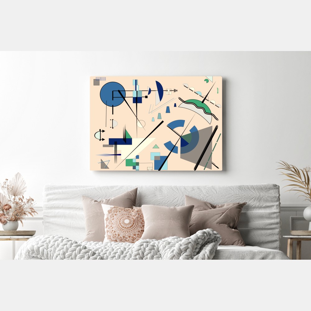 Obraz na płótnie geometryczna kompozycja w pastelach – Wallissimo® Obraz na płótnie geometryczna kompozycja w pastelach – Wallissimo®