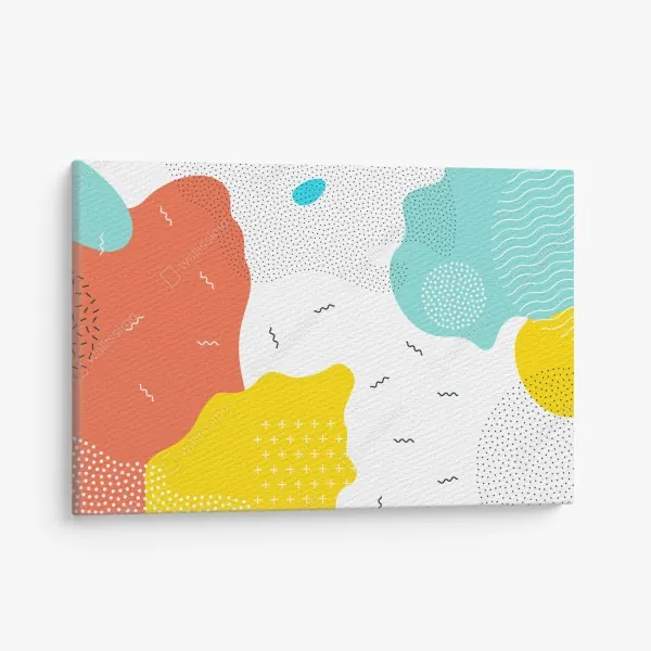 Obraz na płótnie zabawne abstrakcyjne kształty w żywych kolorach